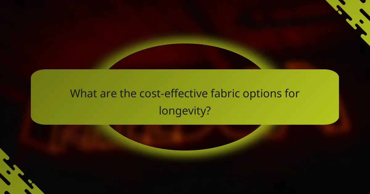 What are the cost-effective fabric options for longevity?
