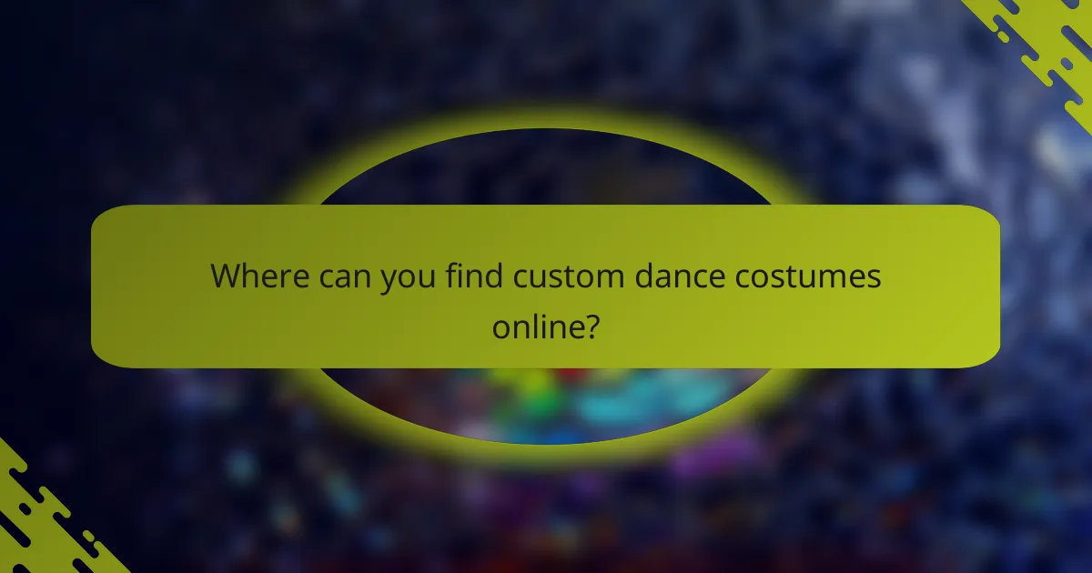 Where can you find custom dance costumes online?